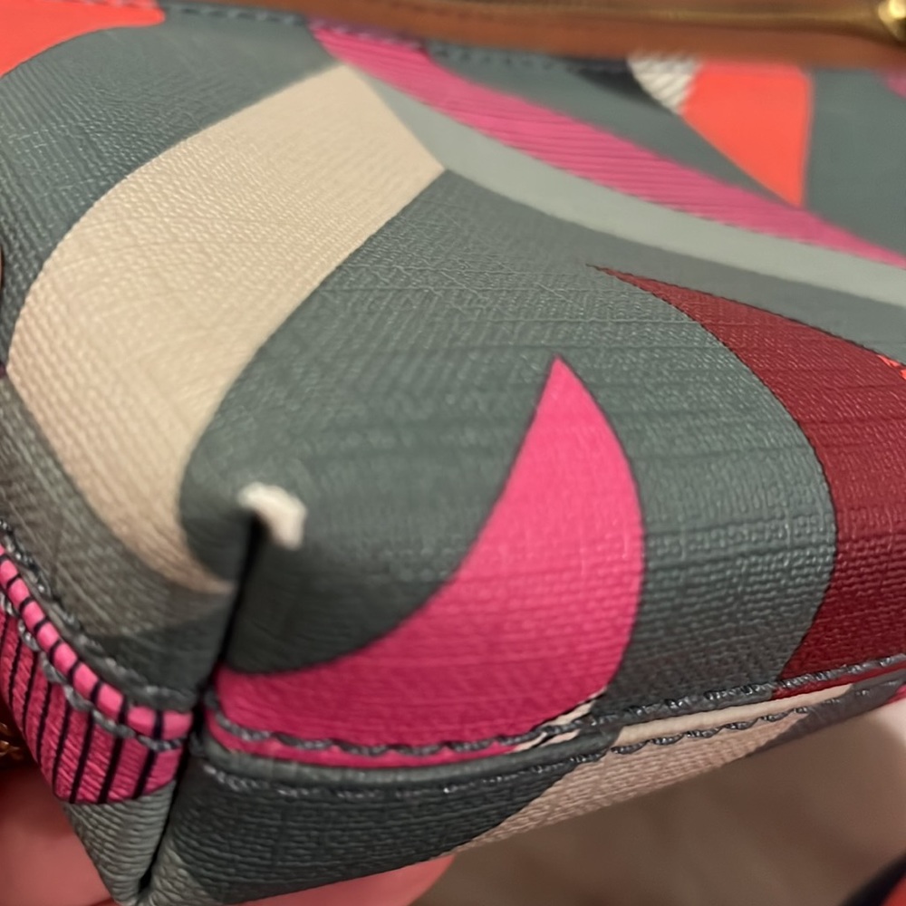 Fossil Fiona Small Crossbody In Chevron Blue - image 4